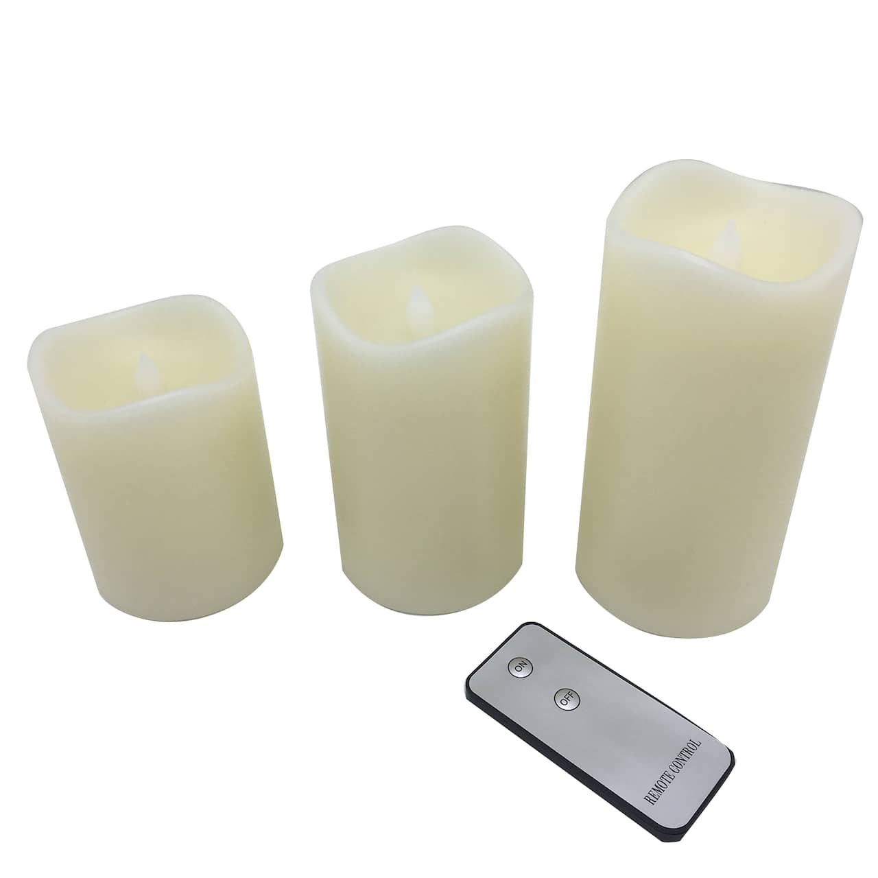 LED Flame Pillar Candle Set by Ashland®